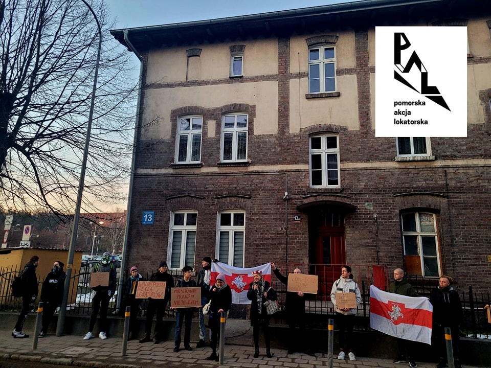 Zdjęcie z protestu na Sandomierskiej w Gdańsku